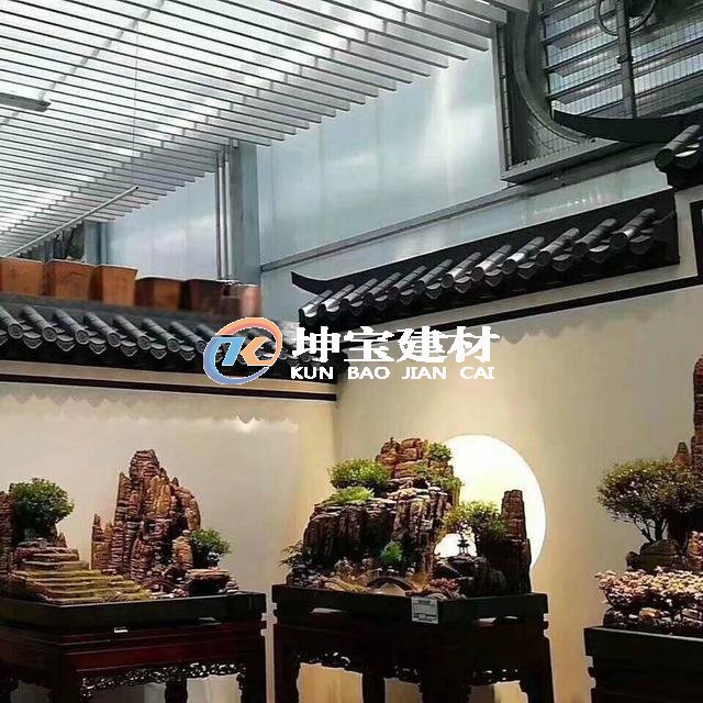 輕質仿古一體瓦讓火鍋店門庭裝飾更加簡單方便快捷